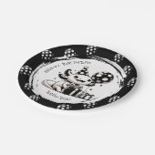 Black and White Axolotl & Balloons Birthday ペーパープレート (アングル)