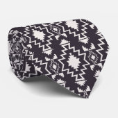 Black and White Aztec Custom Necktie ネクタイ (ロール)