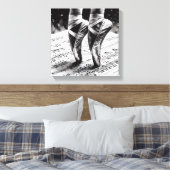 Black and White Ballet Slippers Stretched Canvas キャンバスプリント (インサイチュ (寝室))