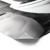 Black and White Bathroom Cat Print, Funny Posters, ポスター (角)