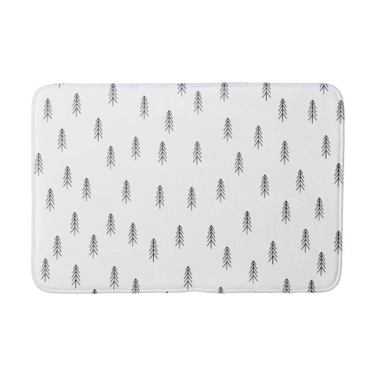  Black and White Bathroom Rug バスマット (正面)