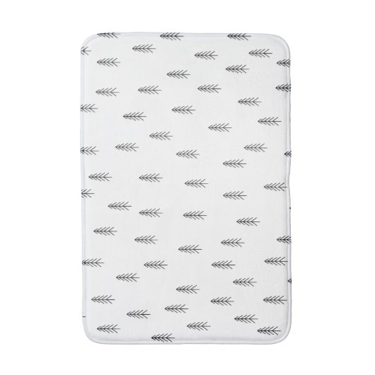  Black and White Bathroom Rug バスマット (正面縦)