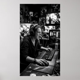 Black and White Battle Station Instruction Poster ポスター