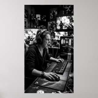 Black and White Battle Station Instruction Poster ポスター