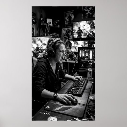 Black and White Battle Station Instruction Poster ポスター (正面)