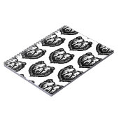 Black and White Bear's Face Ink Drawing ノートブック (左側)