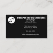 Black and White Bird Watching Wildlife Eco Tourism 名刺 (正面)