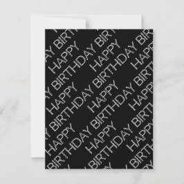 Black and white birthday card シーズンカード