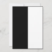  Black and White Birthday Party 招待状 (裏面)
