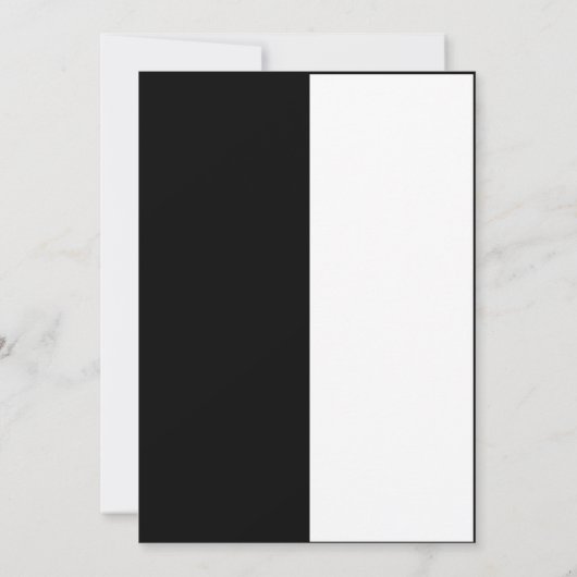  Black and White Birthday Party 招待状 (裏面)