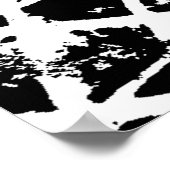 Black And White Blue Eyes Tiger design ポスター (角)