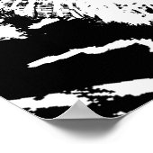 Black And White Blue Eyes Tiger Graphic ポスター (角)