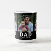Black And White Bold Dad Established コーヒーマグカップ (中央)