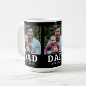 Black And White Bold Dad Established コーヒーマグカップ (正面左)