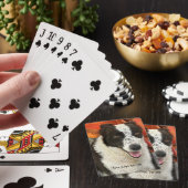 Black and White Border Collie Playing Cards トランプ (インサイチュ)