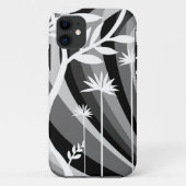 Black and White Botanical Illustration Curved Back Case-Mate iPhoneケース (裏面)