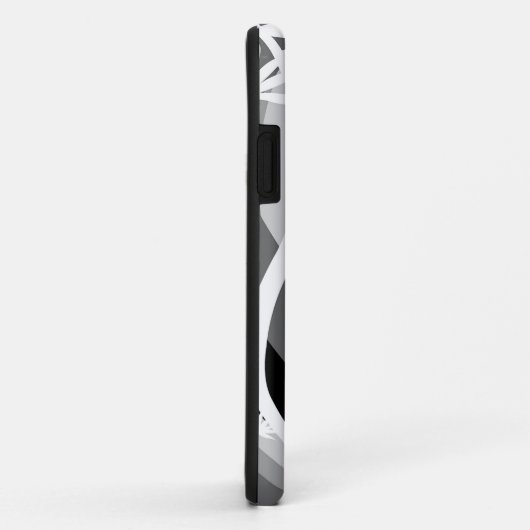 Black and White Botanical Illustration Curved Back Case-Mate iPhoneケース (裏面/右)