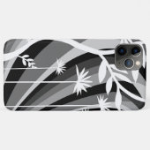 Black and White Botanical Illustration Curved Back Case-Mate iPhoneケース (裏面(横))