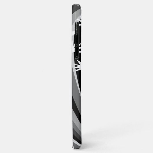 Black and White Botanical Illustration Curved Back Case-Mate iPhoneケース (裏面/左)