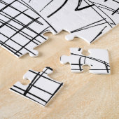 Black and White Boulangerie Jigsaw Puzzle ジグソーパズル (側面)