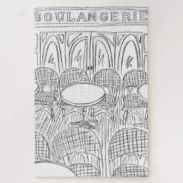 Black and White Boulangerie Jigsaw Puzzle ジグソーパズル