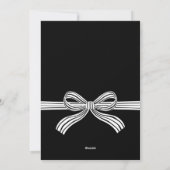 Black and White Bow Flat Christmas Photo Card シーズンカード (裏面)