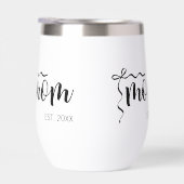 Black and White Bow Script Mom Established Elegant (右面)