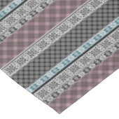 Black and white brown patchwork lace テーブルクロス (アングル)