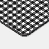Black and white buffalo patterned desk mat デスクマット (コーナー)