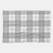 Black and White Buffalo Plaid キッチンタオル (横)
