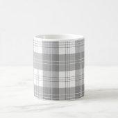 Black and White Buffalo Plaid コーヒーマグカップ (中央)