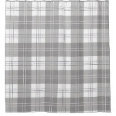 Black and White Buffalo Plaid シャワーカーテン (正面)