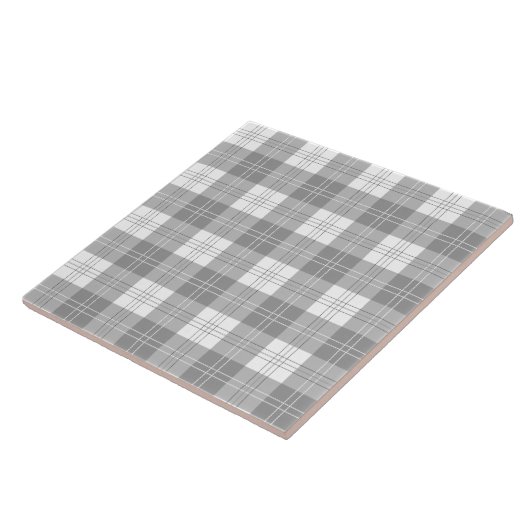 Black and White Buffalo Plaid タイル (側面)