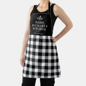 Black and White Buffalo Plaid Farmhouse Custom  エプロン (インサイチュ)