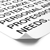 black and white bullseye QR code ポスター (角)