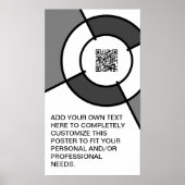 black and white bullseye QR code ポスター (正面)