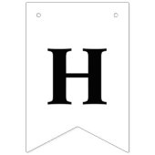 Black And White Bunnies Happy Easter Text バンティングフラッグ (第3の旗)