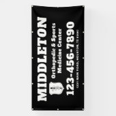 Black and White Business Banner with Logo 横断幕 (縦)