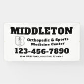 Black and White Business Banner with Logo 横断幕 (横)