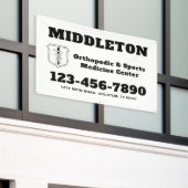 Black and White Business Banner with Logo 横断幕 (ビルの外側)