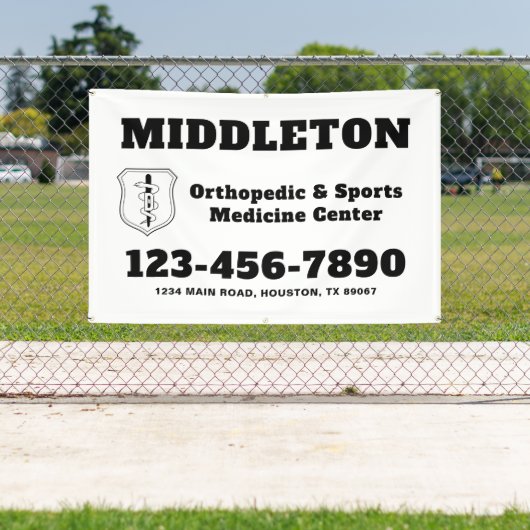 Black and White Business Banner with Logo 横断幕 (インサイチュ)