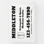 Black and White Business Banner with Logo 横断幕 (縦)