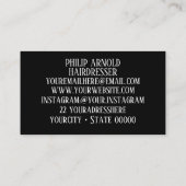 Black and white business card 名刺 (裏面)