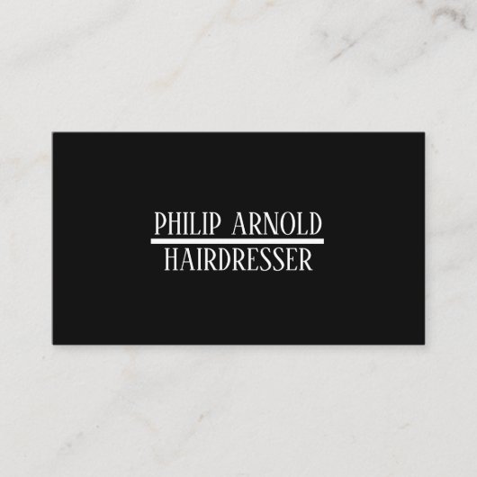 Black and white business card 名刺 (正面)