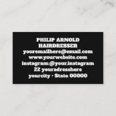 Black and white business card 名刺 (裏面)