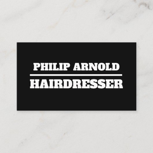 Black and white business card 名刺 (正面)