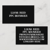 Black and White Business Card 名刺 (正面/裏面)