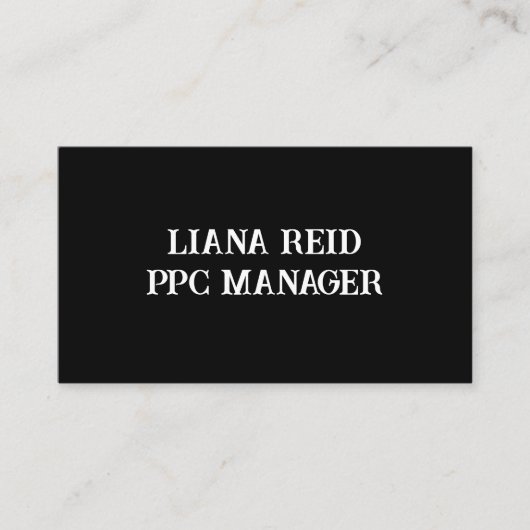 Black and White Business Card 名刺 (正面)