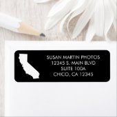 Black and White California Modern Minimalist ラベル (インサイチュ)