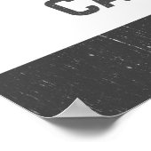 Black and White California Republic (state flag) ポスター (角)